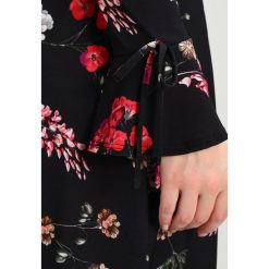 Sukienki: Wallis Petite MINI FLORAL FIT & FLARE DRESS Sukienka z dżerseju black