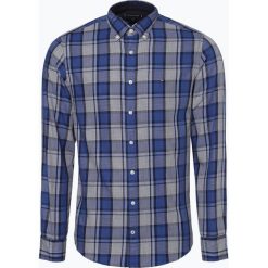 Tommy Hilfiger - Koszula męska, niebieski. Szare koszule męskie marki TOMMY HILFIGER, l, z bawełny, button down, z długim rękawem. Za 299,95 zł.