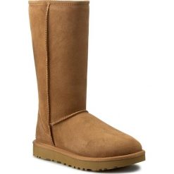 Buty UGG - W Classic Tall II 1016224 W/Che. Pomarańczowe kozaki damskie Ugg, na imprezę, ze skóry, przed kolano, na wysokim obcasie, bez zapięcia. W wyprzedaży za 1069,00 zł.