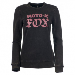 FOX Bluza Damska Moto X Crew S Czarna. Czarne bluzy damskie marki FOX, s, z nadrukiem, bez rękawów, bez kaptura. W wyprzedaży za 164,00 zł.