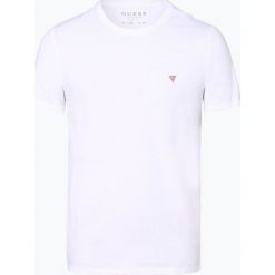 Guess Jeans - T-shirt męski, biały. Białe t-shirty męskie Guess Jeans, s, z aplikacjami, z bawełny, bez kołnierzyka. Za 139,95 zł.