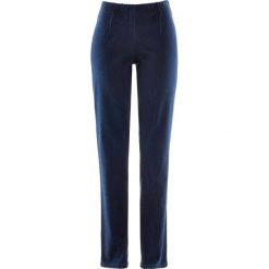 Dżinsy "SKINNY" bonprix ciemny denim nowy. Niebieskie jeansy damskie bonprix, z denimu. Za 74,99 zł.
