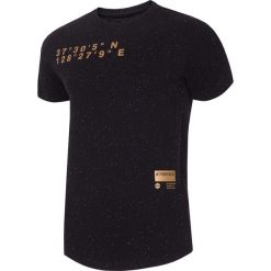 T-shirty męskie z nadrukiem: T-shirt męski TSM224 – głęboka czerń