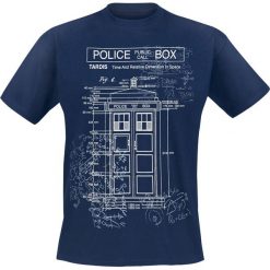 T-shirty męskie: Doctor Who Tardis – Plan T-Shirt niebieski
