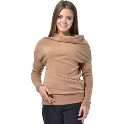 Sweter w kolorze beżowym. Brązowe swetry klasyczne damskie marki Lada Lucci, xxs, ze stójką. W wyprzedaży za 189,95 zł.