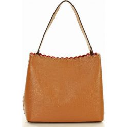 MARCO MAZZINI Torebka skórzana tracolla lux camel. Brązowe kuferki damskie marki MAZZINI, ze skóry. Za 399,00 zł.