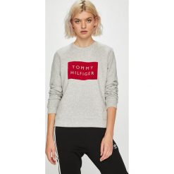 Tommy Hilfiger - Bluza. Szare bluzy rozpinane damskie TOMMY HILFIGER, l, z nadrukiem, z bawełny. Za 359,90 zł.