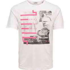 ONLY&SONS Męski T-Shirt Petal Ss Fitted Tee Camp White (rozmiar S). Białe koszulki męskie Only&Sons, s, bez wzorów, bez kołnierzyka, bez rękawów. W wyprzedaży za 35,00 zł.