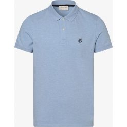 Selected - Męska koszulka polo – Slharo, niebieski. Niebieskie koszulki męskie Selected, xxl, bez wzorów, z bawełny, sportowe, bez rękawów. Za 109,95 zł.