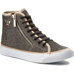Sneakersy EMPORIO ARMANI - X3Z017 XL487 K002 Black/Gold. Żółte sneakersy damskie Emporio Armani, ze skóry. W wyprzedaży za 479,00 zł.