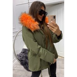 Kurtka damska ZEKA ORANGE. Brązowe kurtki damskie Kurtka damska ZEKA ORANGE, s, bez wzorów, bez kaptura. W wyprzedaży za 129,00 zł.
