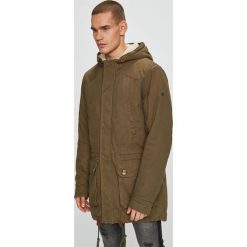 Mustang - Parka. Zielone płaszcze męskie Mustang, xl, bez wzorów, z bawełny, długie, z kapturem. W wyprzedaży za 199,90 zł.