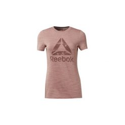 T-shirty z krótkim rękawem Reebok Sport Koszulka Training Essentials Marble Logo. Różowe topy sportowe damskie marki Reebok Sport, s, bez wzorów, bez kołnierzyka, z krótkim rękawem, krótkie, bez kaptura. Za 99,95 zł.
