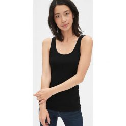 Top w kolorze czarnym. Czarne bluzki damskie Gap Women, s, bez wzorów, z bawełny, z okrągłym kołnierzem. W wyprzedaży za 32,95 zł.