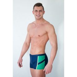 Belibe Sport Kąpielówki męskie 1400 m1420 granatowo zielone r. XL. Niebieskie spodenki sportowe męskie marki Belibe Sport, m. Za 41,72 zł.