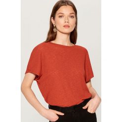 Koszulka oversize - Pomarańczo. Szare t-shirty damskie marki Mohito, s. Za 59,99 zł.