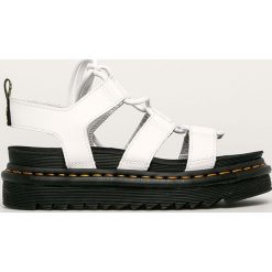 Dr. Martens - Sandały skórzane Nartilla. Białe klapki damskie Dr. Martens, bez wzorów, ze skóry, bez obcasa, na obcasie. Za 469,90 zł.