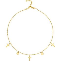 Pozłacany choker - (D)35 cm. Żółte naszyjniki damskie marki Alicja&Maria, srebrne. W wyprzedaży za 74,95 zł.