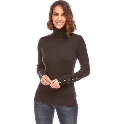Sweter w kolorze czarnym. Czarne swetry damskie L'étoile du cachemire, bez wzorów, z kaszmiru, klasyczne, bez rękawów, bez kaptura. W wyprzedaży za 109,95 zł.