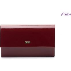 Ciemnoczerwona damska kopertówka Felice LAUREN. Kopertówki damskie Felice, na co dzień, w paski, eleganckie, małe, bez dodatków. Za 59,90 zł.
