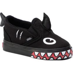 Tenisówki VANS - Slip-On V VN0A3488V4H1 (Shark Week) Phin/Black. Czarne trampki chłopięce Vans, bez wzorów, z gumy, na rzepy. Za 179,00 zł.