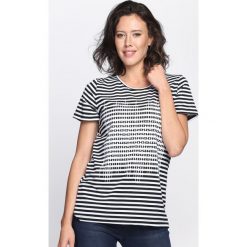Czarny T-shirt Serve It Up. Czarne bluzki damskie marki Born2be, l. Za 19,99 zł.