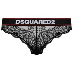 Figi klasyczne Dsquared2 Underwear D8L612420. Czarne figi damskie Dsquared2 Underwear, l, bez wzorów, z elastanu. W wyprzedaży za 279,00 zł.