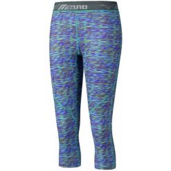 Mizuno Spodenki Sportowe Damskie Impulse 3/4 Printed Tight Multi Prt/Blue Atoll M. Niebieskie spodenki damskie do fitnessu marki Mizuno, m, sportowe. W wyprzedaży za 169,00 zł.