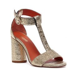 Skórzane sandały w kolorze złotym. Sandały damskie Tosca Blu, Bagatt. W wyprzedaży za 279,95 zł.