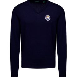 Sweter CHERVO NOVITARYD RYDER CUP 2022. Niebieskie swetry męskie Chervo, z aplikacjami, z bawełny, klasyczne, z golfem, bez kaptura. Za 480,00 zł.