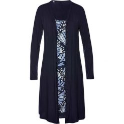 Sukienki: Sukienka shirtowa 2 w 1 bonprix ciemnoniebiesko-szarozielony z nadrukiem