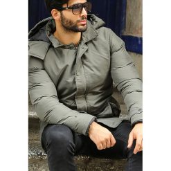 Męska kurtka TYLER KHAKI. Brązowe płaszcze męskie Męska kurtka TYLER KHAKI, s, bez wzorów, bez kaptura. W wyprzedaży za 219,00 zł.