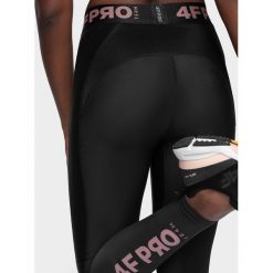 Legginsy kompresyjne damskie 4FPro SPDF401 - czarny. Czarne legginsy sportowe damskie 4f, xl, bez wzorów, z satyny, na fitness i siłownię. W wyprzedaży za 149,99 zł.