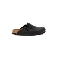 Klapki Birkenstock BOSTON BLACK. Czarne kapcie męskie Birkenstock, bez wzorów. Za 445,48 zł.