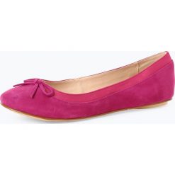 Buffalo - Damskie baleriny ze skóry, lila. Szare baleriny damskie marki Buffalo, ze skóry, eleganckie. Za 259,95 zł.