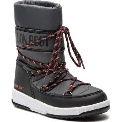 Śniegowce MOON BOOT - Sport Jr Wp 34051300005 Black/Castlero. Szare śniegowce chłopięce marki Moon Boot, bez zapięcia. W wyprzedaży za 249,00 zł.