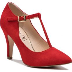 Półbuty CAPRICE - 9-24400-22 Red Suede 524. Czerwone półbuty damskie Caprice, bez wzorów, ze skóry, eleganckie, bez obcasa, na obcasie, bez zapięcia. W wyprzedaży za 209,00 zł.
