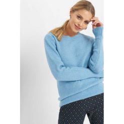 Puszysty sweter. Niebieskie swetry klasyczne damskie Orsay, s, z dzianiny, z okrągłym kołnierzem. Za 79,99 zł.