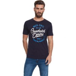 T-shirt w kolorze granatowym. Niebieskie t-shirty męskie Lonsdale, Kangol, s, z nadrukiem, z bawełny, z okrągłym kołnierzem. W wyprzedaży za 39,95 zł.