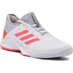 Buty adidas - adizero Club CG6344 Lgrani/Shored/Ftwwht. Białe buty sportowe męskie Adidas, z tworzywa sztucznego, bez zapięcia, tenisowe. W wyprzedaży za 199,00 zł.