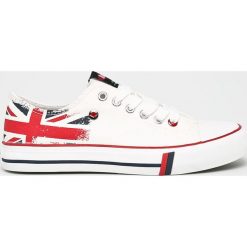 Lee Cooper - Tenisówki. Białe trampki i tenisówki damskie Lee Cooper, bez wzorów, z gumy, na sznurówki. Za 99,90 zł.