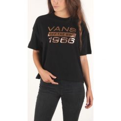 Vans Space Cadet Koszulka Czarny. Czarne koszulki damskie Vans, s, z nadrukiem, z bawełny, bez kołnierzyka, z krótkim rękawem. Za 116,95 zł.