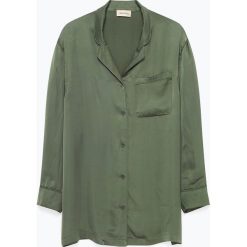 Bluzka "Akining" w kolorze ciemnozielonym. Zielone bluzki damskie American Vintage, s, bez wzorów, bez kołnierzyka, bez rękawów. W wyprzedaży za 272,95 zł.
