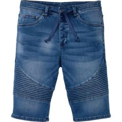 Bermudy dżinsowe dresowe Regular Fit bonprix niebieski "stone”. Niebieskie jeansy męskie bonprix, m, bez wzorów, z jeansu. Za 109,99 zł.