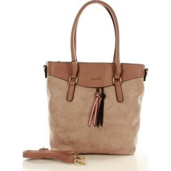Shopper bag damskie: Elegancka torebka shopper na co dzień różowa SERENITY