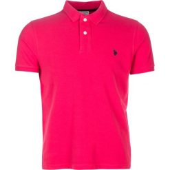 Koszulka polo w kolorze fuksji. Różowe koszulki męskie U.S. Polo Assn., s, z haftami, z bawełny, polo, bez rękawów. W wyprzedaży za 128,95 zł.