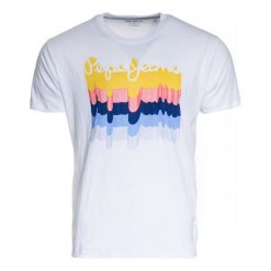 Pepe Jeans T-Shirt Męski Liam, Xxl, Biały. Białe koszulki męskie marki Pepe Jeans, xxl, bez wzorów, z bawełny, eleganckie, bez kołnierzyka. Za 169,00 zł.