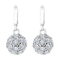Pozłacane kolczyki z kryształami. Szare kolczyki damskie Diamond Style, z kryształem, złote. W wyprzedaży za 99,95 zł.
