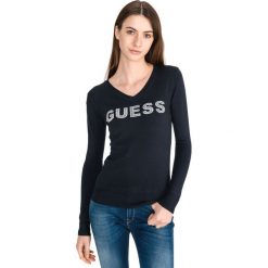 Guess Megan Sweter Niebieski. Niebieskie bluzy damskie Guess, xs, z haftami, z elastanu, bez rękawów, bez kaptura. Za 307,95 zł.