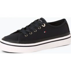 Tommy Hilfiger - Tenisówki damskie, niebieski. Niebieskie trampki i tenisówki damskie TOMMY HILFIGER, bez wzorów, na sznurówki. Za 359,95 zł.